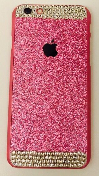 Case Apple Luxo Rosa com Strass iPhone 6