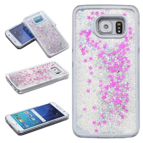 Case Água Glitter Star Prata Galaxy S6