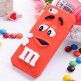 Case de Silicone M&M Vermelho para iphone 5/5s/SE