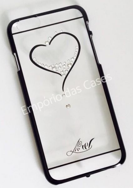 Case Luxuosa Strass Preto Mod.2 iphone 5/5s/SE