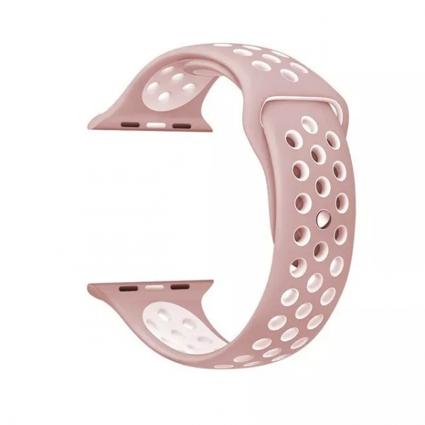 Pulseira Watch Esportiva Rosa e Branco