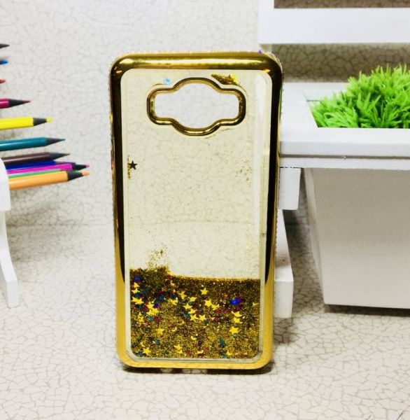 Case Água Glitter Dourada Galaxy J7 J710