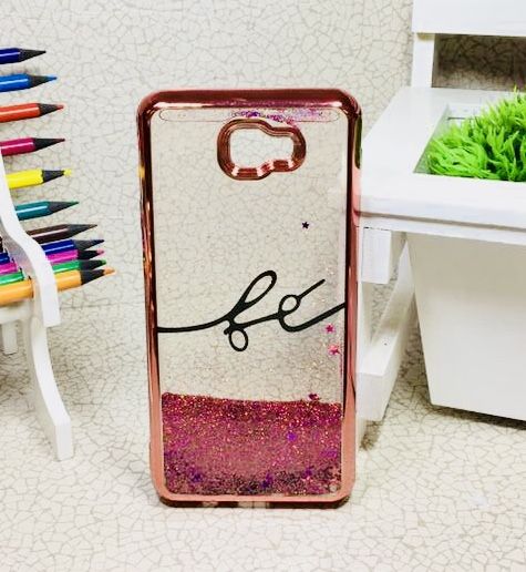 Case Água Glitter Fé Rosa Galaxy J7 Prime