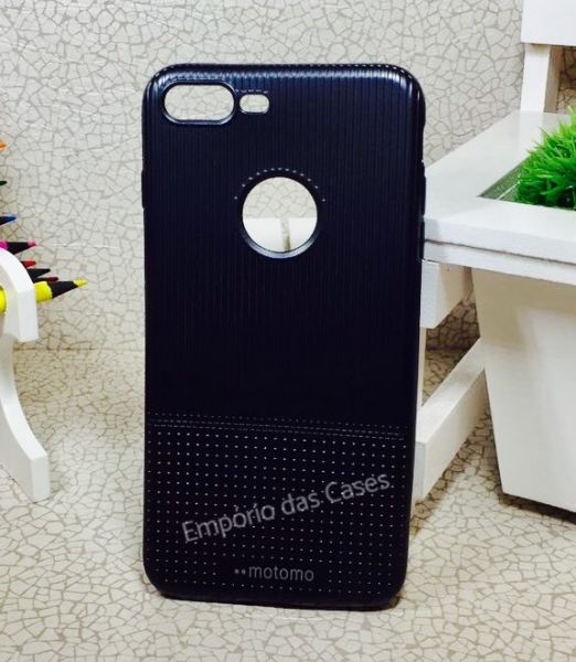 Case Flexível Motomo Preto iphone 7 plus