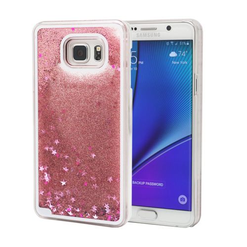 Case Água Glitter Star Rosa Galaxy Note 5