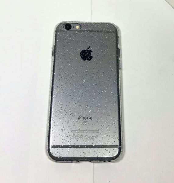 Case Flexível Glitter Prata iphone 6/6s
