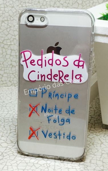 Case de Silicone Pedidos de Cinderela iphone 5/5s/SE