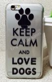 Case de Silicone Keep Calm Love Dogs iphone 6/6s