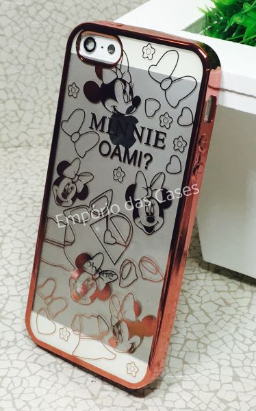 Case Luxo Minnie Linda Rose iPhone 5/5s/SE