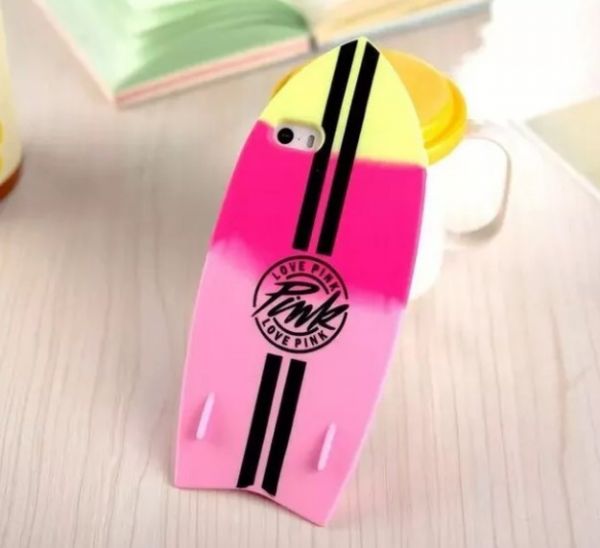 Case Prancha de Surf Pink iphone 5/5s/SE