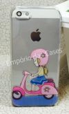 Case de Silicone Menina Moto Diversão iphone 5/5s/SE