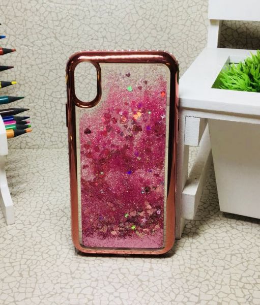 Case Água Glitter Rosa Iphone X