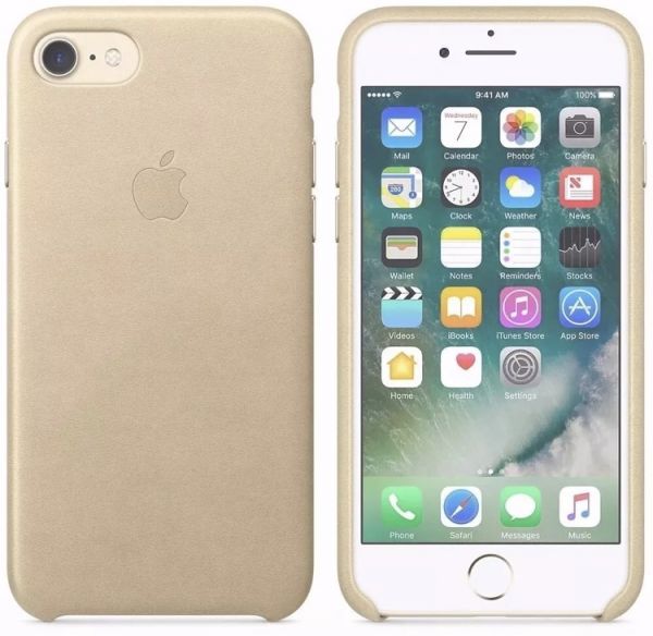 Case de couro Apple Bege iphone 7 plus