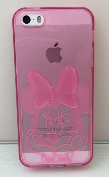 Case de Silicone Alto Relevo Minnie Rosa iPhone 5c