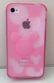 Case de Silicone Alto Relevo Mickey Pink iPhone 5/5s/SE