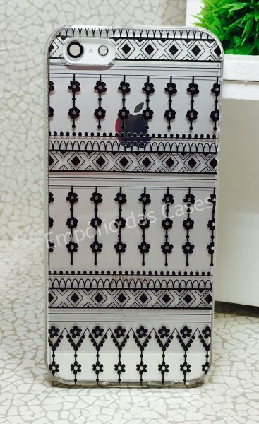 Case de Silicone Cortina de Flores iphone 5/5s/SE