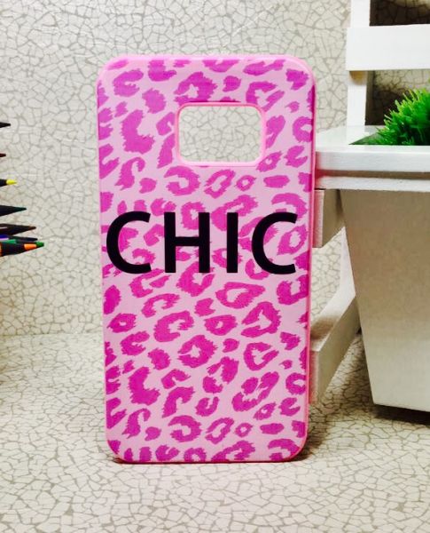 Case 3D Chic Oncinha Rosa Galaxy S6 Edge