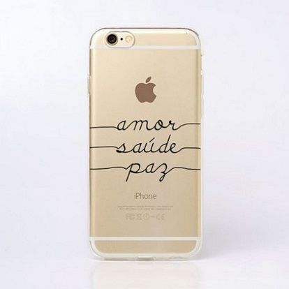 Case de Silicone Amor saúde paz iphone 6/6s