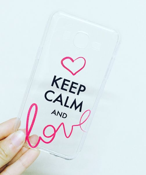 Case de Silicone Keep Calm and Love Galaxy J5 500