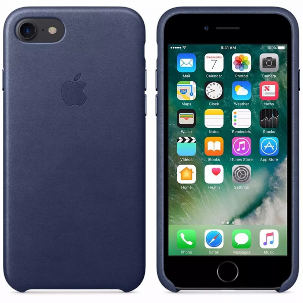 Case Couro Azul Meia Noite iphone 7