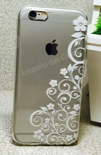 Case de Silicone Arte Floral iphone 6/6s