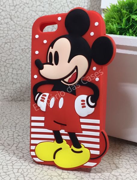 Case 3D Mickey vermelho iphone 5/5s/SE