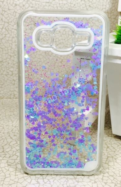 Case Aquário Água Corações Azul Galaxy J5 500