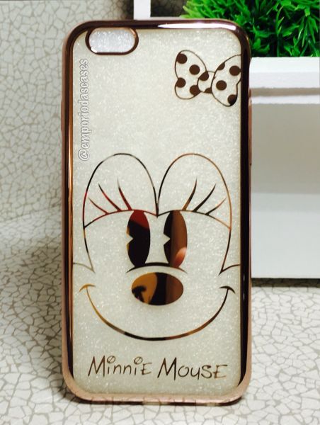 Case de Silicone Minnie Luxo Rose iPhone 6/6s