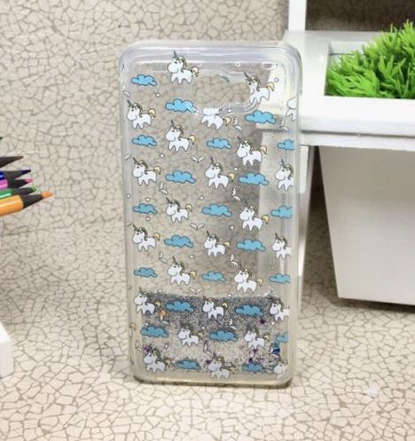 Case 3D Água Glitter Unicórnio Moto G5s Plus