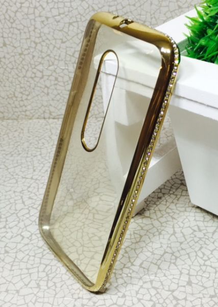 Case Borda Dourada com Strass Moto G3