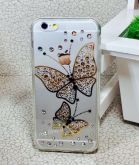 Case de Silicone Luxo Strass Borboleta iphone 6/6s