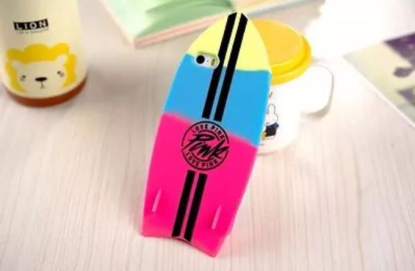 Case Prancha de Surf Pink Azul iphone 5/5s/SE