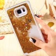 Case Água Glitter Star Dourado Galaxy S7 Edge