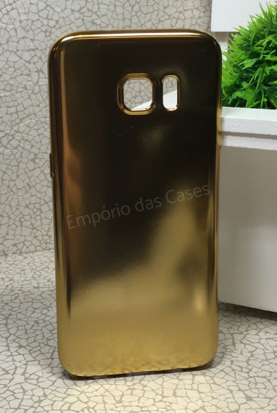 Case Flexível Dourado com efeito metalizado Galaxy S7 Edge