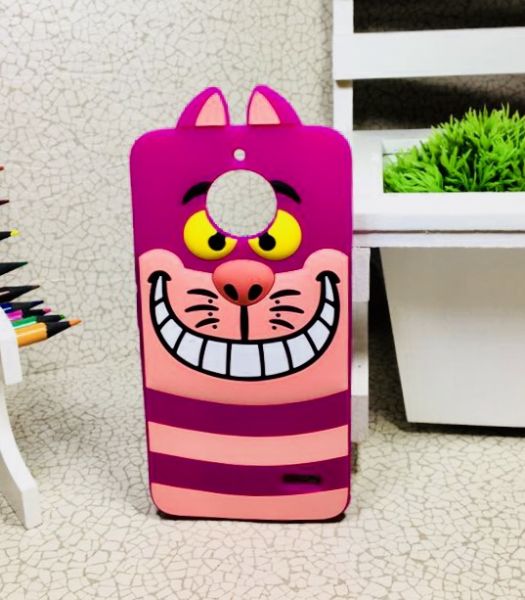 Case 3D Gato Cheshire Moto E4