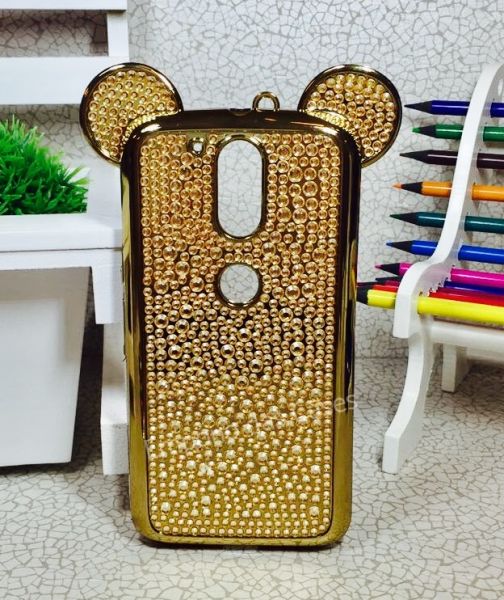 Case Minnie Orelha Luxo Dourada Moto G4 / G4 Plus