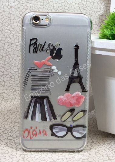 Case de Silicone Paris Fashion iphone 6/6s