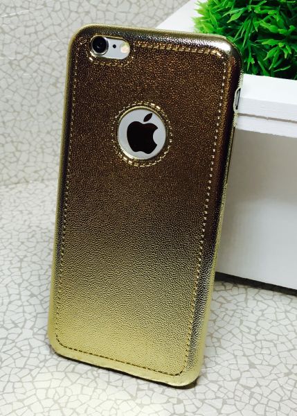 Case Flexível estilo Couro Dourada iphone 6/6s
