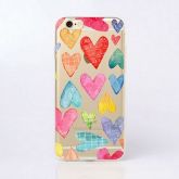 Case de Silicone Corações Color iphone 4/4s