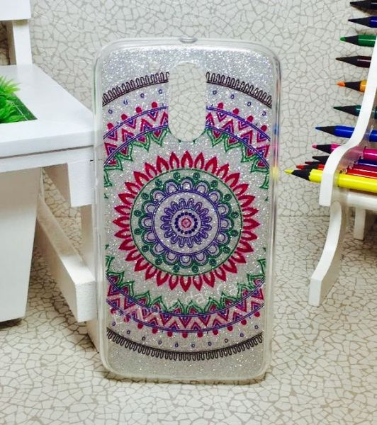 Case Brilhosa Mandala Prata Moto G4/G4 Plus