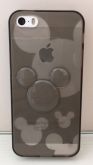 Case de Silicone Alto Relevo Mickey Preto iPhone 5/5s/SE