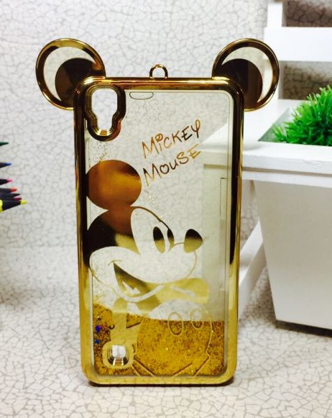 Case Água Glitter Mickey Gold LG X Power