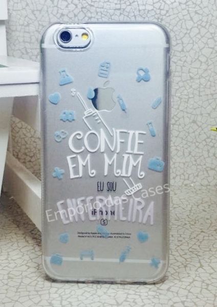 Case de Silicone Confie em mim Enfermeira iphone 6/6s