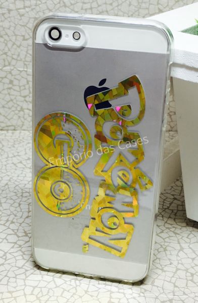 Case de Silicone Pokemon Neon Dourado iphone 6/6s