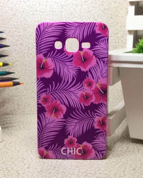 Case 3D Chic Flores Lilas Galaxy Gran Prime