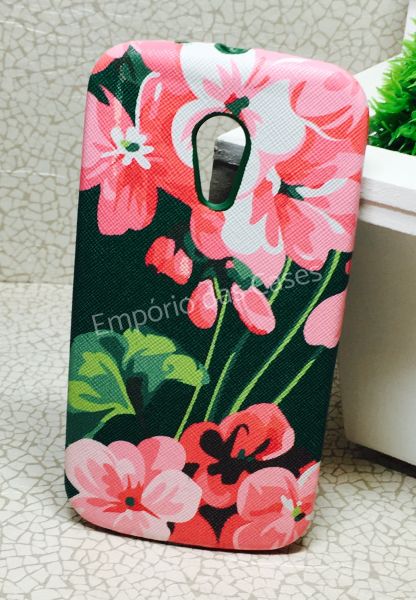 Case 3D Luxo Fashion Rosa Moto G2