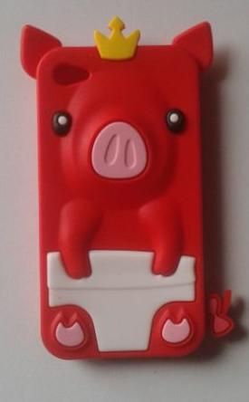 Case Porquinho Vermelho Iphone 4/4s