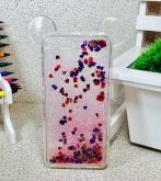 Case Orelha Glitter Vermelhor e azul iphone 7 plus