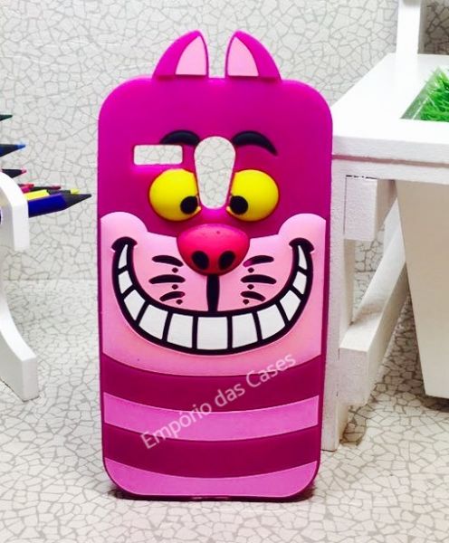 Case 3D Gato Cheshire Moto G1