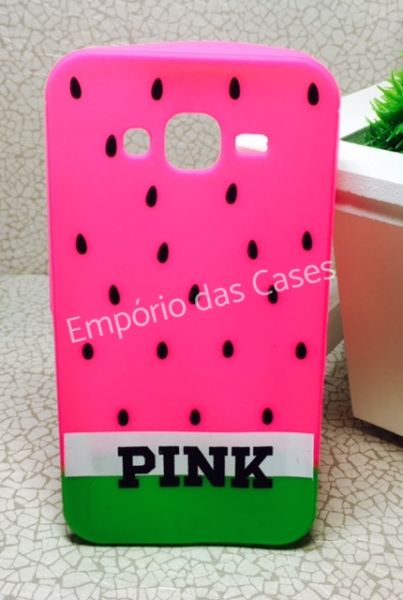 Case 3D Melancia Pink Rosa Galaxy Gran Prime